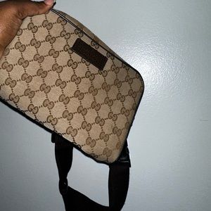 GUCCI
Monogram Belt Bag Dark Brown